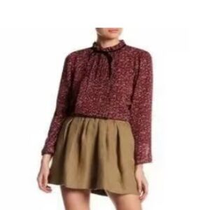 Maje France linen short summer skirt beige